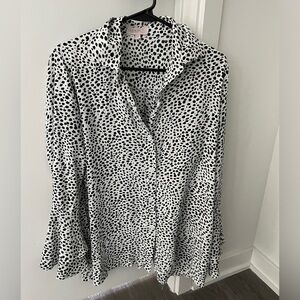 Oversized Patterned Blouse